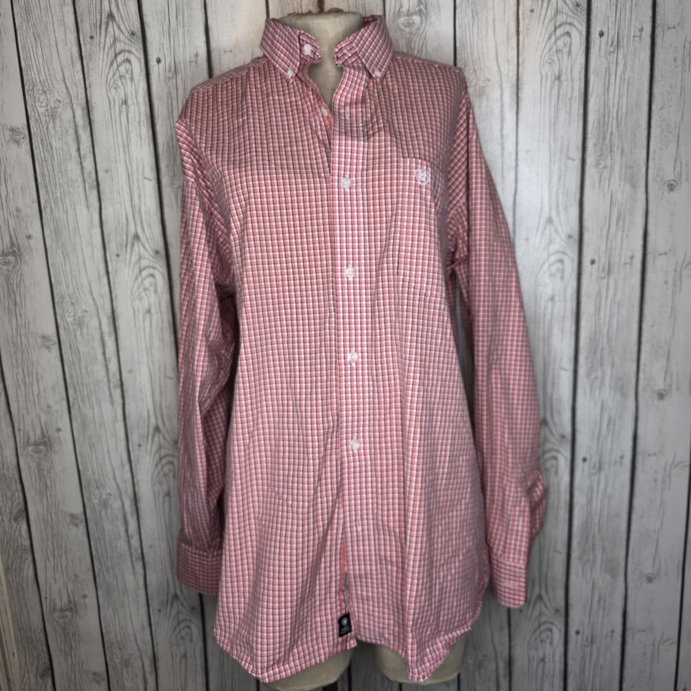 Ariat Red and White Gingham Button-Down Shirt